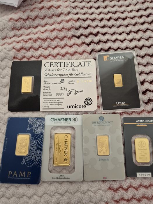 Vendo barras de ouro