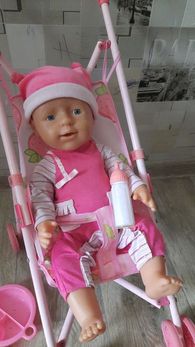 Колясочка для кукол Little baby с лялей