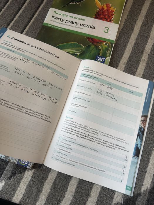 Karty pracy ucznia do 3 klasy liceum/technikum