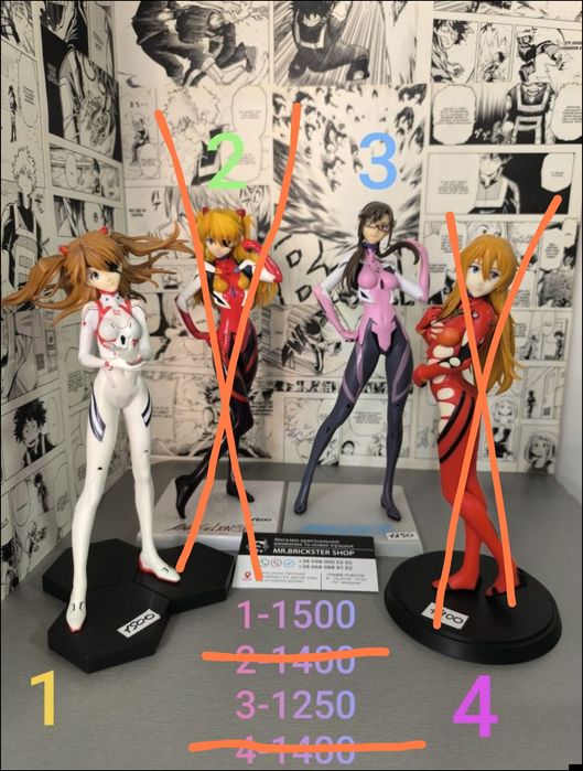 Фигурки аниме фігурки Евангелион Оверлорд Альбедо Рем Рам