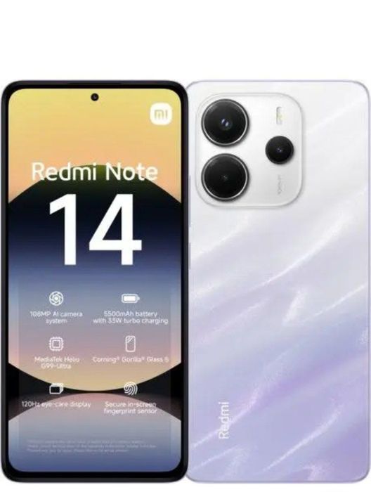 Xiaomi Redmi Note 14 8/256GB Mist Purple Global Version