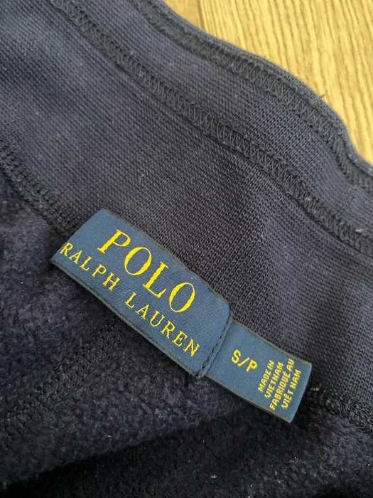Spodnie dresowe Ralph Lauren Logo haft S navy granatowy sport style