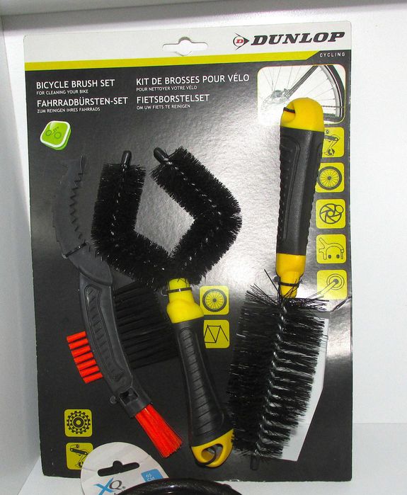 Dunlop Bicycle Brush Set + Bicyle Lock