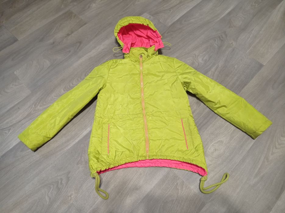 Kurtka limonka parka jesienna wiosenna rozm. 128/134