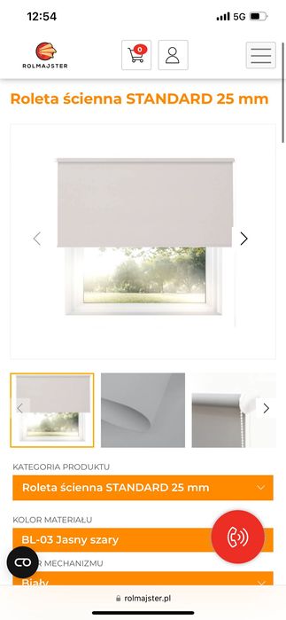 Nowe rolety blackout szare 155-170