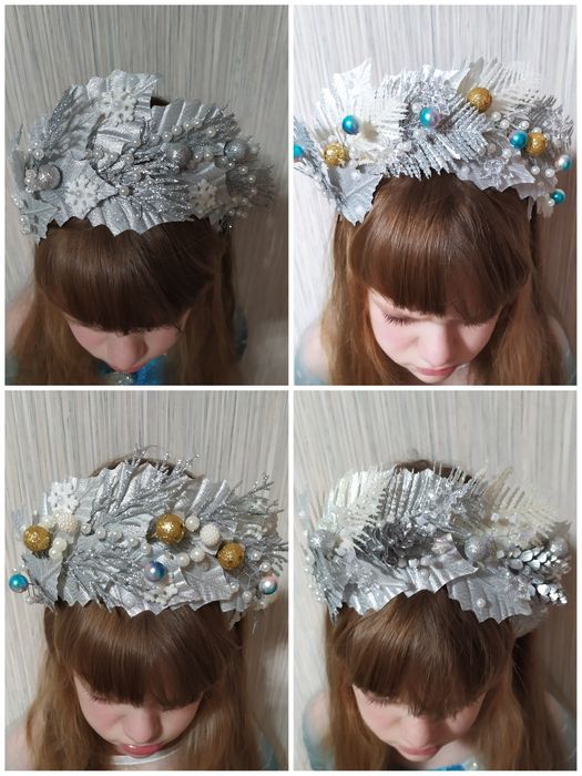 Віночок весняний вінок український новорічний обруч з пір'я зірка