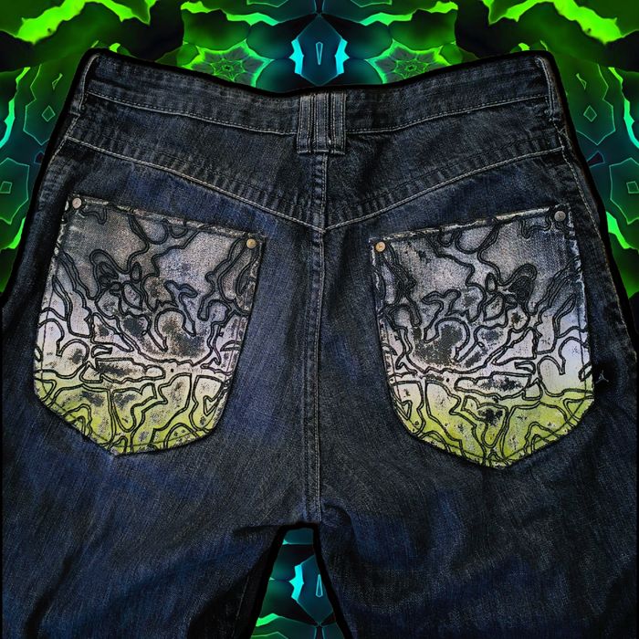 Jordan dżins spodnie jeansowe rap hip hop alt vintage retro old school