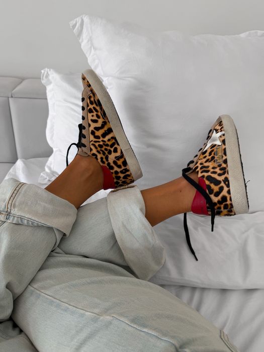 Жіночі кросівки Golden Goose Super Star Leopard голкд гус леопардові