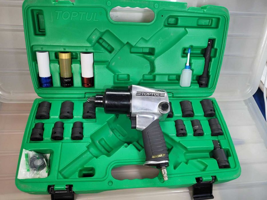 Гайковерт пневматический Toptul (KAAA1640) с комплектом головок .