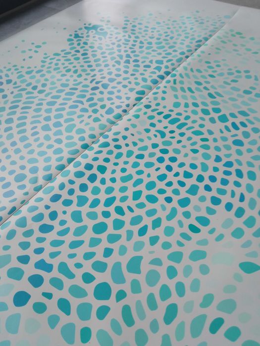 Naklejka ścienna, meblowa 228 cm x 146 cm dwa pasy