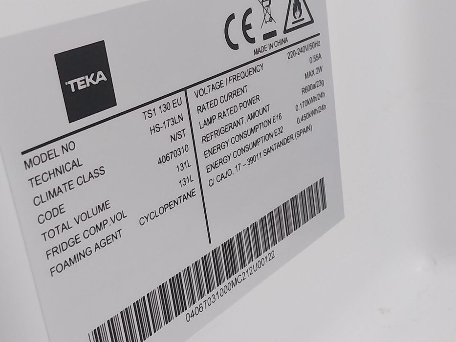 Frigorífico Teka | compacto | branco