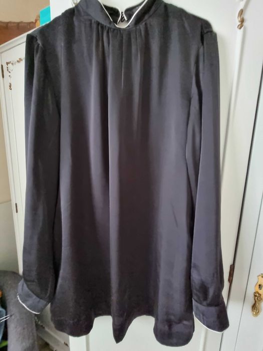 Camisa/túnica preta em seda Lanidor