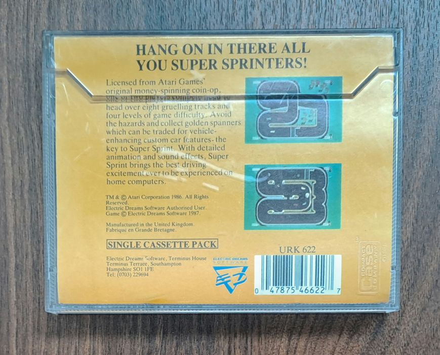 Jogo cassete K7 Super Sprint Sinclair ZX Spectrum (original