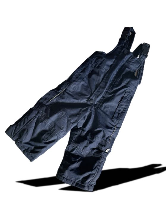 Spodnie na szelkach zimowe Papagino 74/80 granatowe