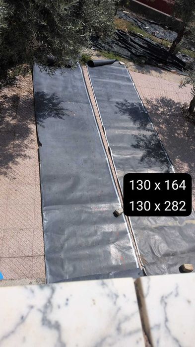 Manta de proteção para chão, preta, 1,30m de largura – ideal para obras/renovações