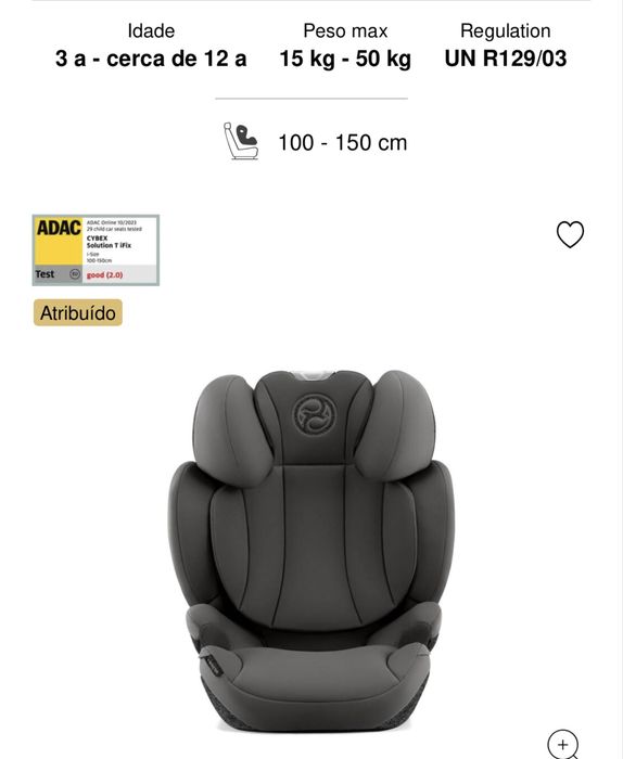 Cadeira auto CYBEX Platinum Solution i-Fix