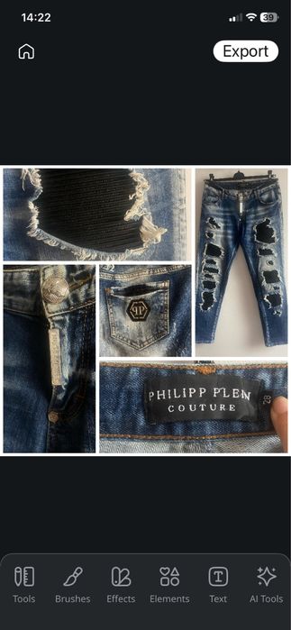 Spodnie Philipp Plein. Rozmiar 28. Wyjatkowe.