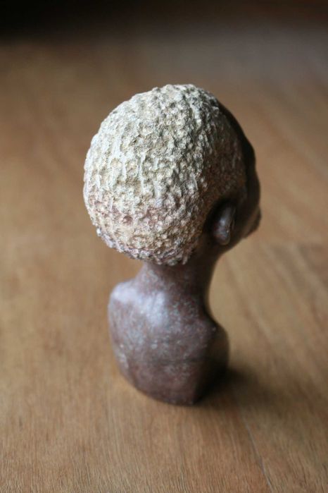 Arte africana – Escultura/busto em pedra-sabão - África do Sul
