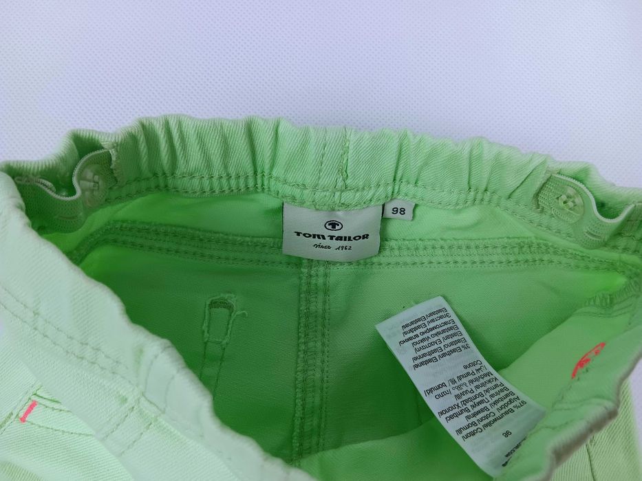 Nowe zielona jeansowe spodnie dziewczęce Tom Tailor rozmiar 98