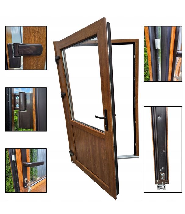 Drzwi sklepowe PCV zewnętrzne wewnętrzne garaż dom