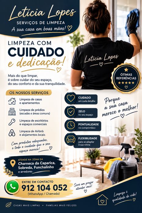 Serviços de Limpeza na Charneca ,Sobreda , Funchalinho e Arredores