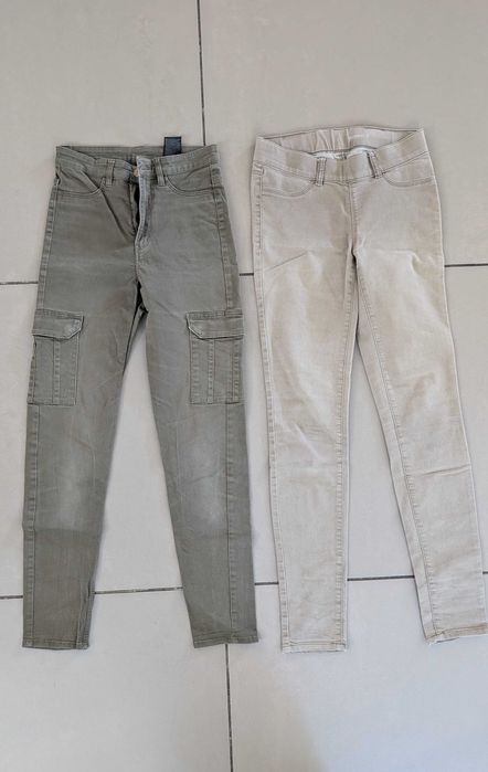 Spodnie rurki 2 sztuki r. 34-36, XS-S