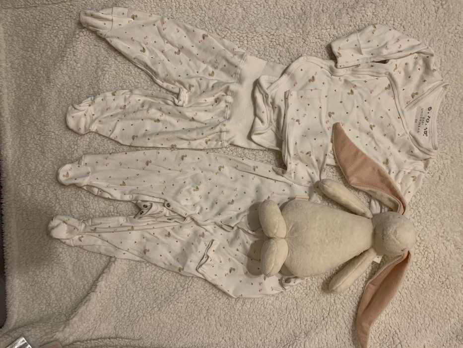 Zestaw 5 10 15 body legginsy pajac rozmiar 68