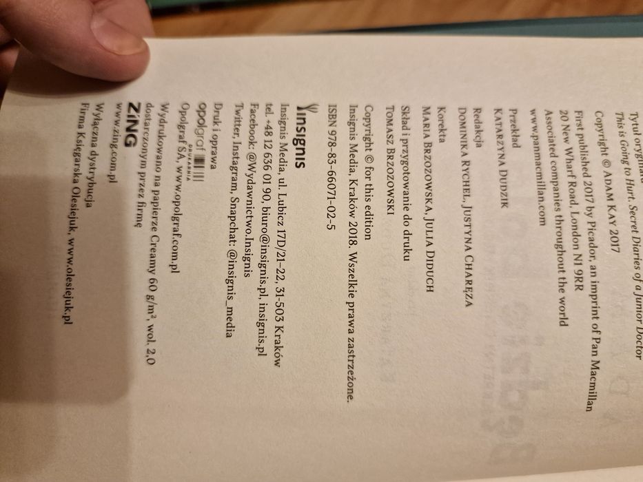 "Będzie bolało" Adam Kay