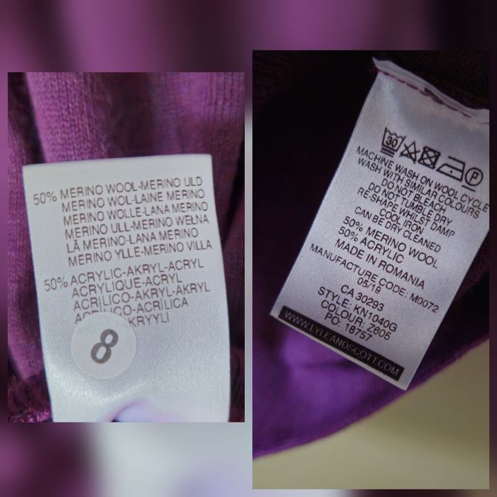 Sweter Lyle & Scott z merino wool  rozmiar M  medium