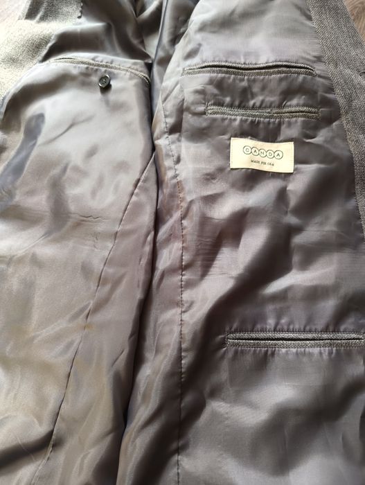 Popielata męska marynarka- plus size