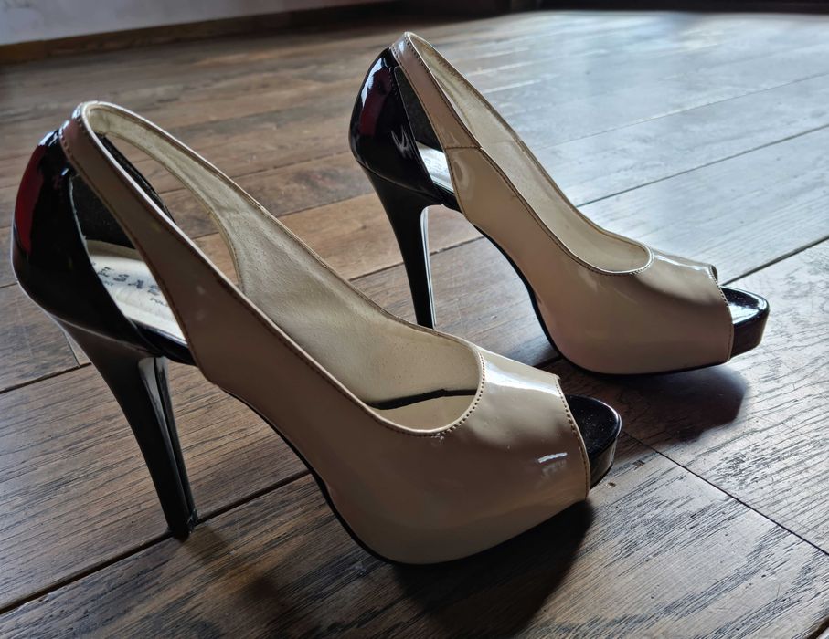 Buty 38 wysoki obcas jak nowe