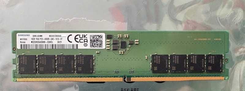 Memória RAM DDR5 Samsung 16GB ( 1x16GB ) UDimm PC5-4800B de 4800Mhz