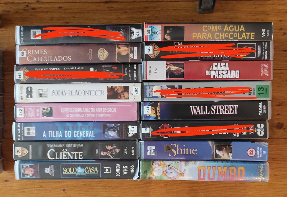 VHS vários para venda Lote 2