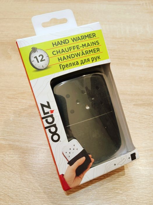 Грелка для рук Zippo Black Hand Warmer Euro 12h с чехлом.