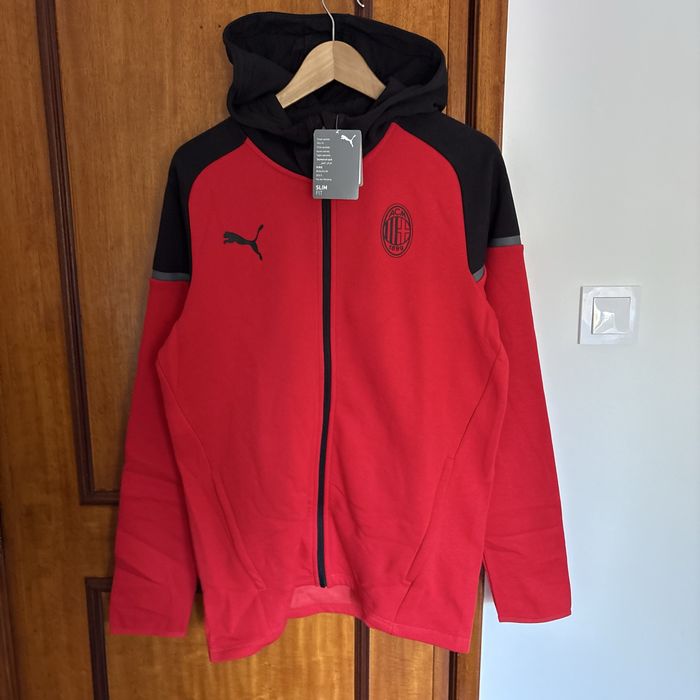 Casaco AC Milan Puma Pre Jogo Vermelho e Preto (M)