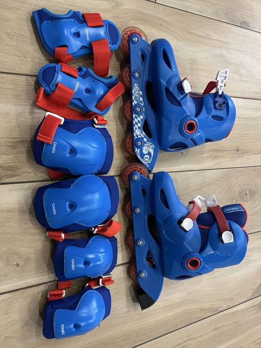 Rolki dla dzieci Play3, rozm. 32/34 + komplet ochraniaczy