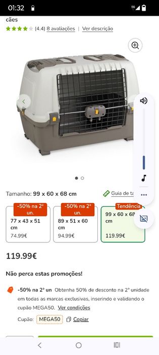 Transportadora de cão porte grande