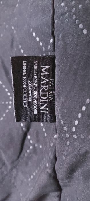 Kurtka męska Czarna ala skóra  L   Patria Mardini