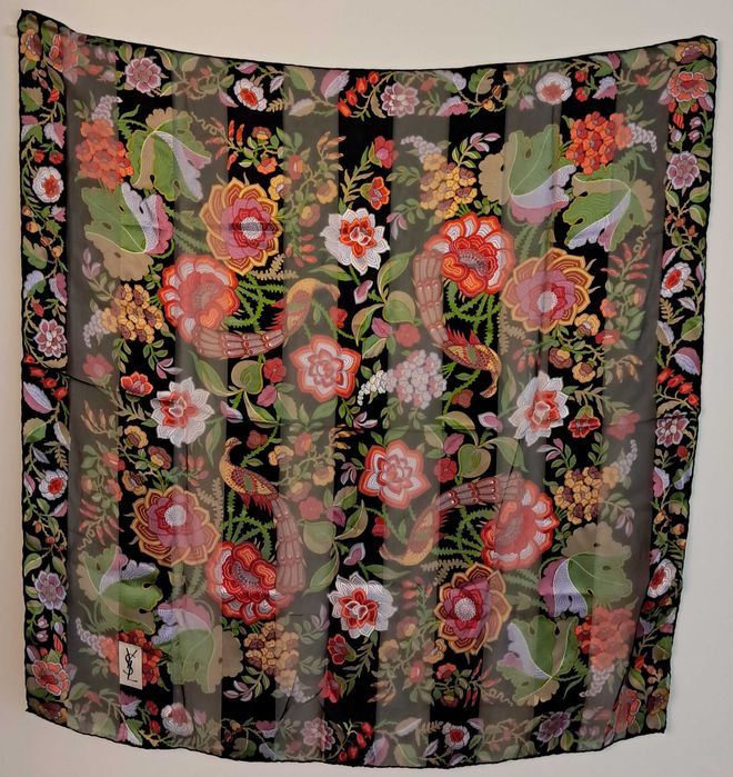 Yves Saint Laurent - Lenço de Seda Vintage