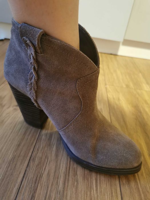 Skórzane botki rozmiar 36