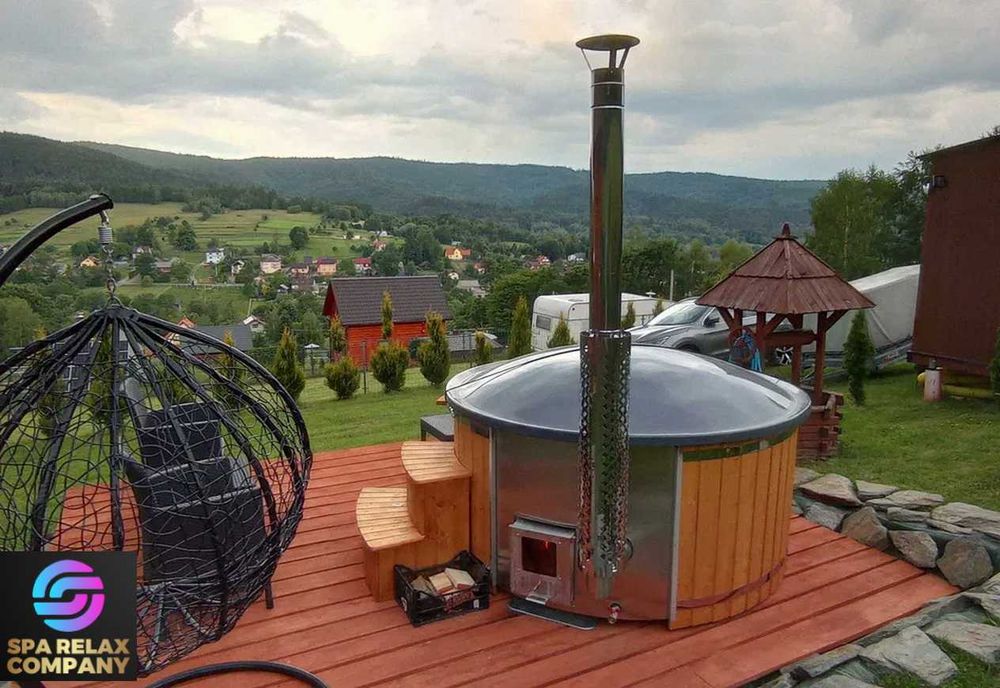 Чан на дрова Офуро Басейни Мобільна лазня Спа купіль