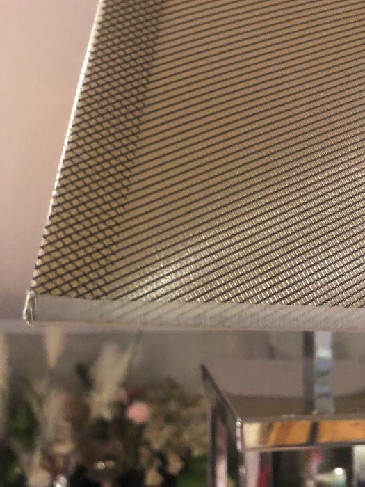 Candeeiro de pé inox com abajur