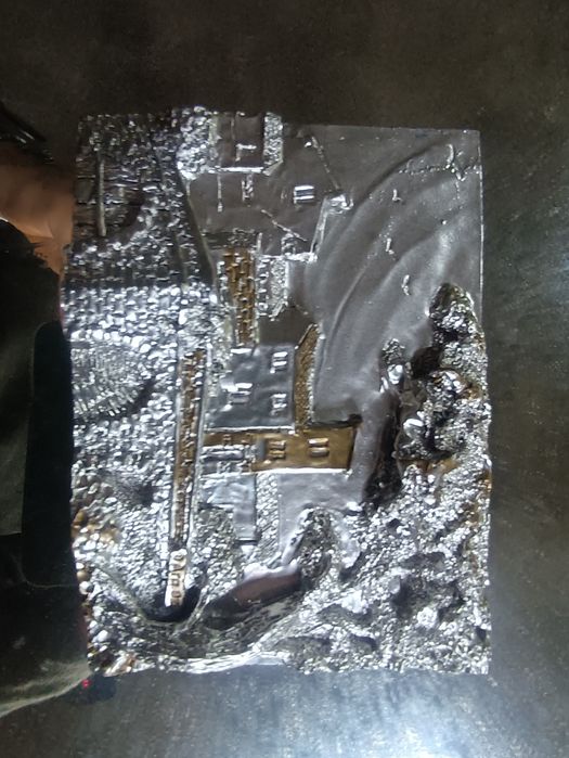 Quadro arte italiana em prata