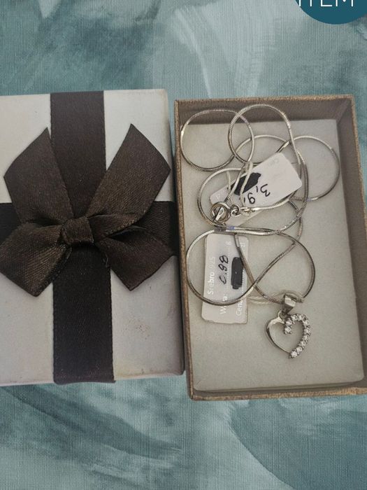 Srebne serduszko plus łańcuszek