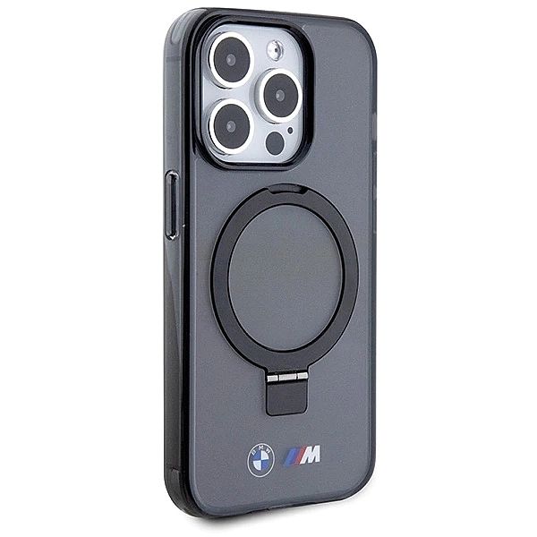 Etui BMW Ring Stand M Collection MagSafe na iPhone 15 Pro - czarne