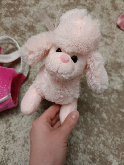 Рожевий Песик пудель в сумочці собачка