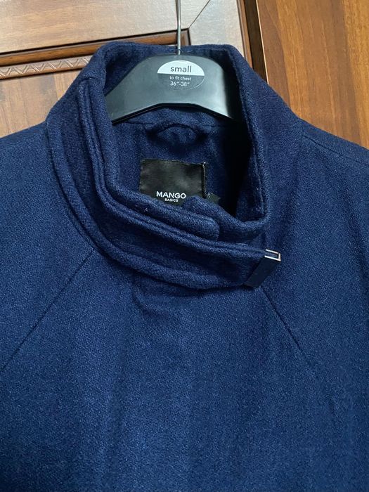 Осіннє коротке пальто Mango S шерсть демисезонна куртка /для вагітних