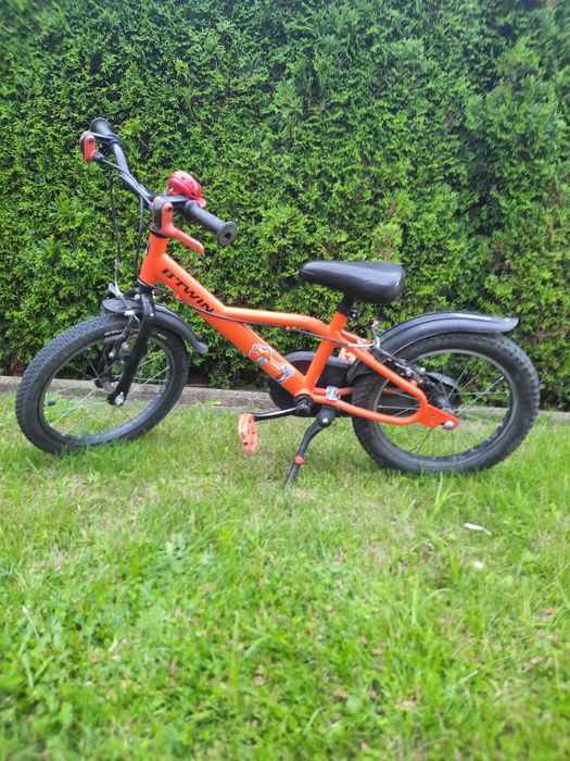 Rower btwin 16 cali pomarańczowy