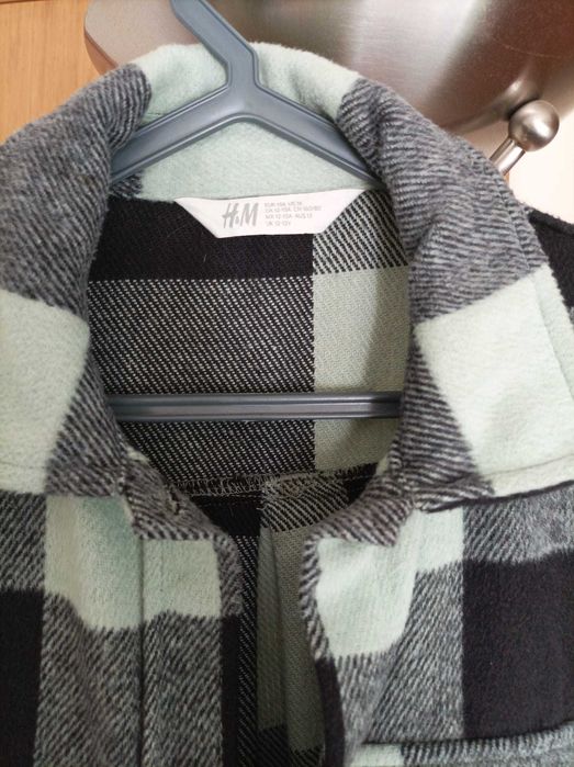 Casaco Camisa - verde quadrados