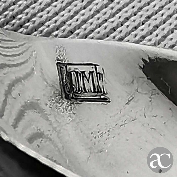 Colher de Souvenir forma de folha brasão e inscrição no cabo “Ajaccio”